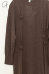 SWAYING 24 Early Spring Long Sleeve Cashmere Dress SW-SW25PS2L06-ZONG Brown SW25PS2L06